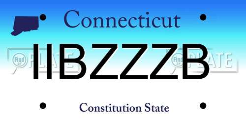 IIBZZZB Connecticut License Plate