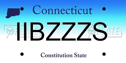 IIBZZZS Connecticut License Plate
