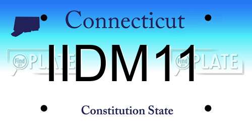 IIDM11 Connecticut License Plate
