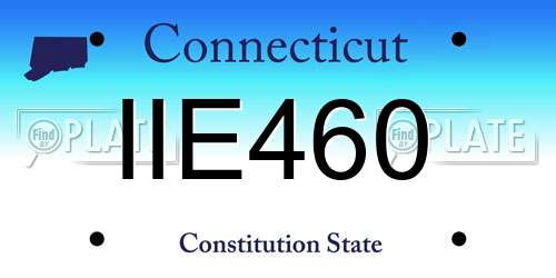 IIE460 Connecticut License Plate
