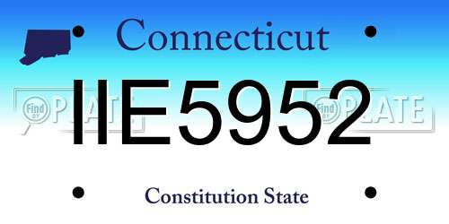 IIE5952 Connecticut License Plate