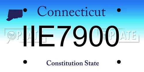 IIE7900 Connecticut License Plate