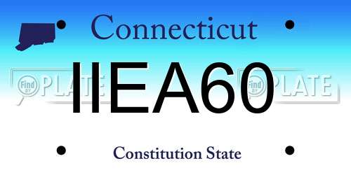 IIEA60 Connecticut License Plate