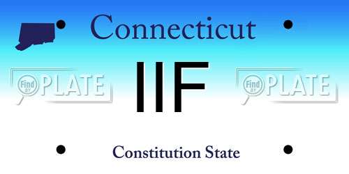 IIF Connecticut License Plate