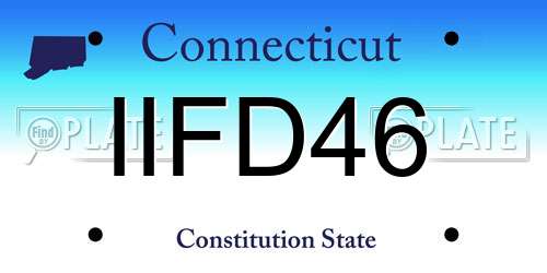 IIFD46 Connecticut License Plate
