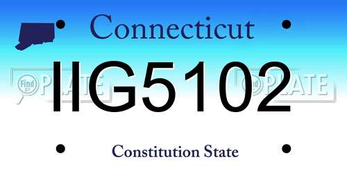 IIG5102 Connecticut License Plate
