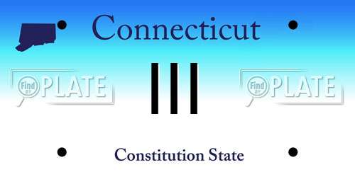III Connecticut License Plate