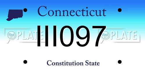 III097 Connecticut License Plate