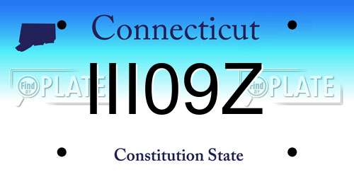 III09Z Connecticut License Plate