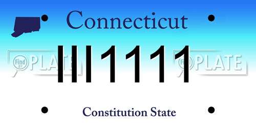 III1111 Connecticut License Plate