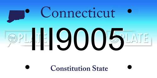 III9005 Connecticut License Plate