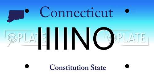 IIIINO Connecticut License Plate