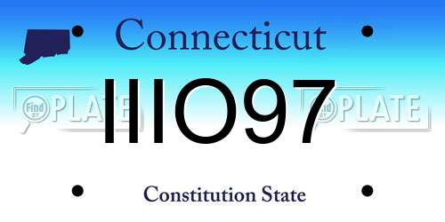 IIIO97 Connecticut License Plate
