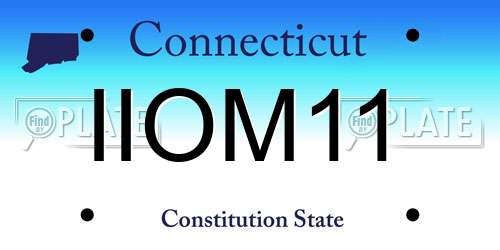 IIOM11 Connecticut License Plate