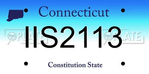 IIS2113 Connecticut License Plate