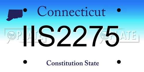 IIS2275 Connecticut License Plate