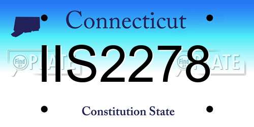 IIS2278 Connecticut License Plate