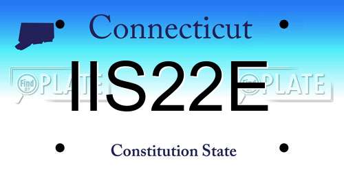 IIS22E Connecticut License Plate