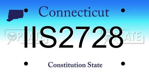 IIS2728 Connecticut License Plate