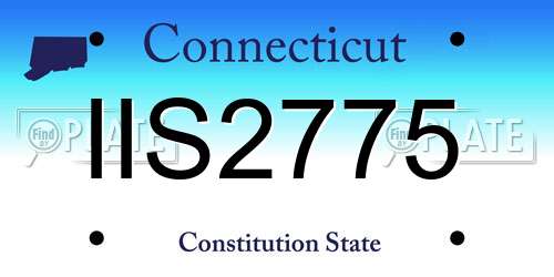 IIS2775 Connecticut License Plate