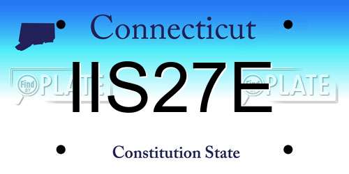 IIS27E Connecticut License Plate