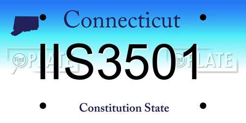 IIS3501 Connecticut License Plate