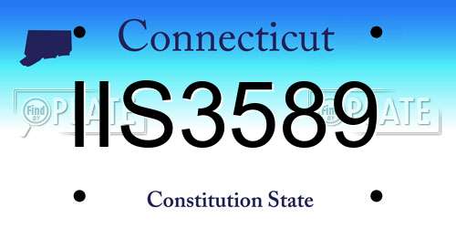 IIS3589 Connecticut License Plate