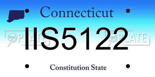 IIS5122 Connecticut License Plate
