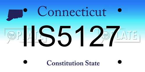 IIS5127 Connecticut License Plate