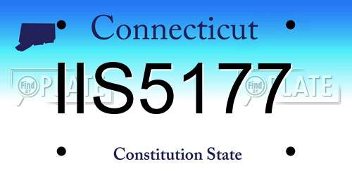 IIS5177 Connecticut License Plate