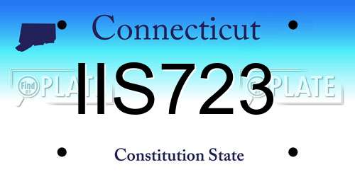 IIS723 Connecticut License Plate