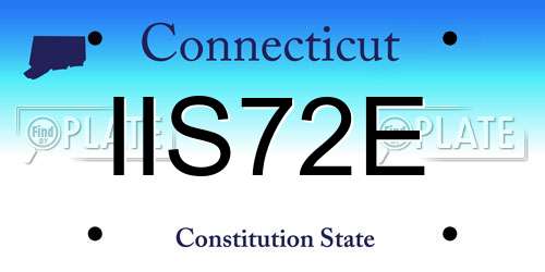 IIS72E Connecticut License Plate