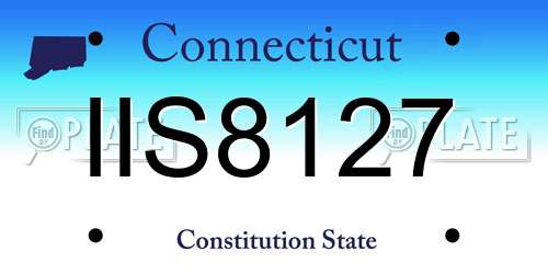 IIS8127 Connecticut License Plate