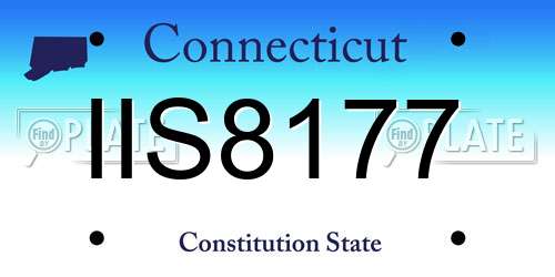 IIS8177 Connecticut License Plate