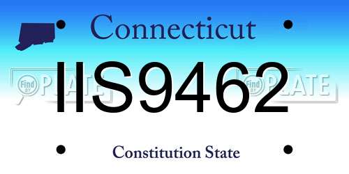 IIS9462 Connecticut License Plate
