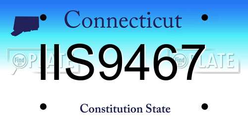 IIS9467 Connecticut License Plate