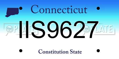 IIS9627 Connecticut License Plate