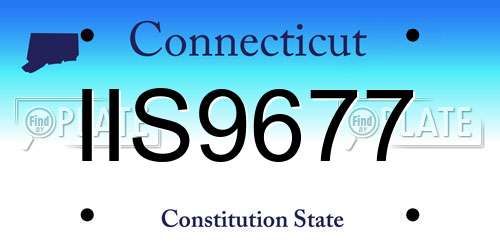 IIS9677 Connecticut License Plate