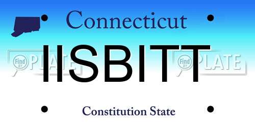 IISBITT Connecticut License Plate