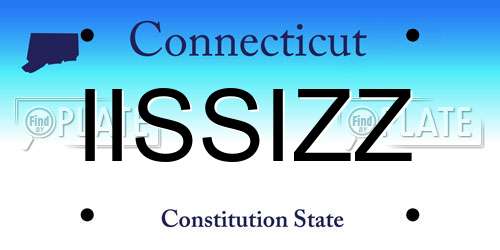 IISSIZZ Connecticut License Plate