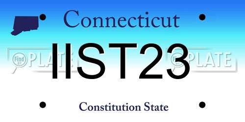 IIST23 Connecticut License Plate