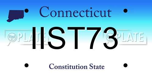 IIST73 Connecticut License Plate