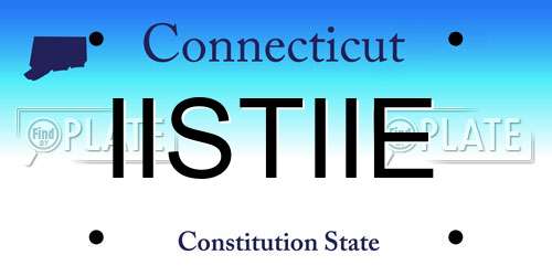 IISTIIE Connecticut License Plate