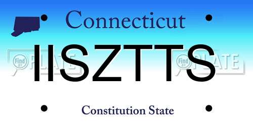 IISZTTS Connecticut License Plate