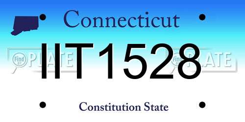 IIT1528 Connecticut License Plate