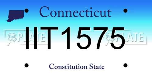 IIT1575 Connecticut License Plate