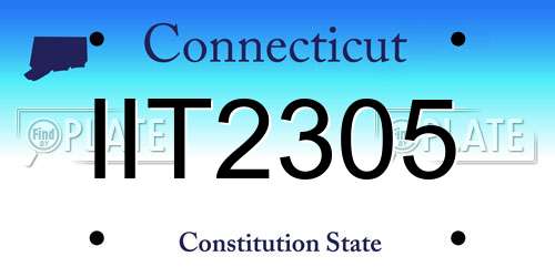 IIT2305 Connecticut License Plate