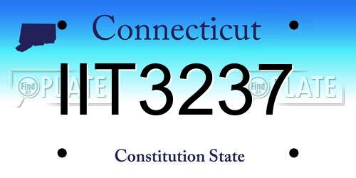 IIT3237 Connecticut License Plate