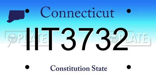 IIT3732 Connecticut License Plate