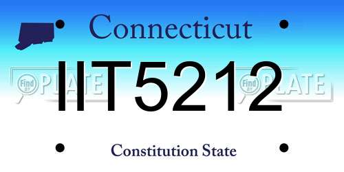 IIT5212 Connecticut License Plate